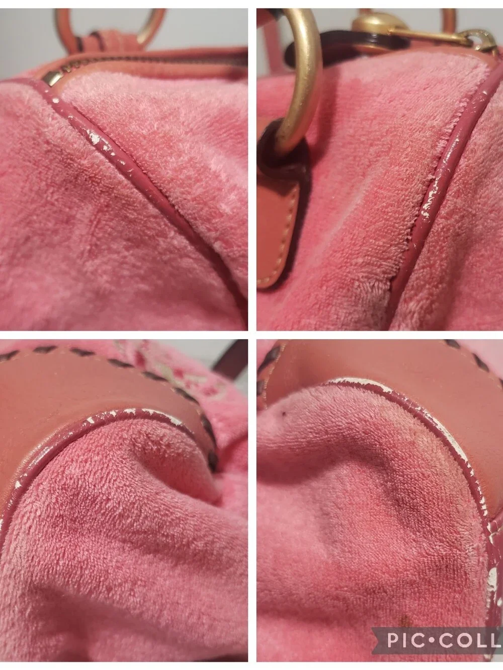 Juicy Couture Y2K Vintage Pink Terrycloth Satchel Purse